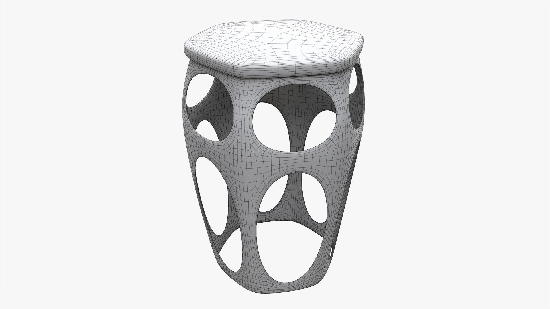 Hexagonal bar chair 03  3D model_5