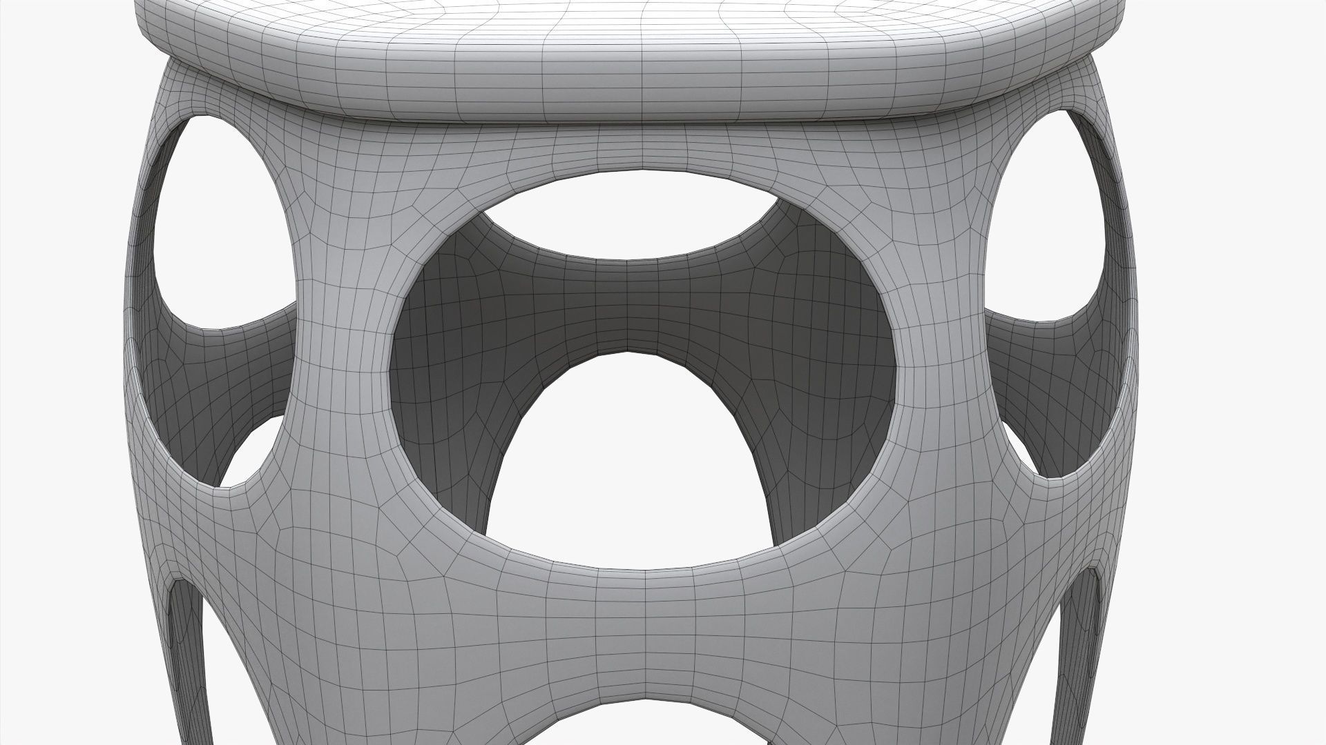 Hexagonal bar chair 03  3D model_7