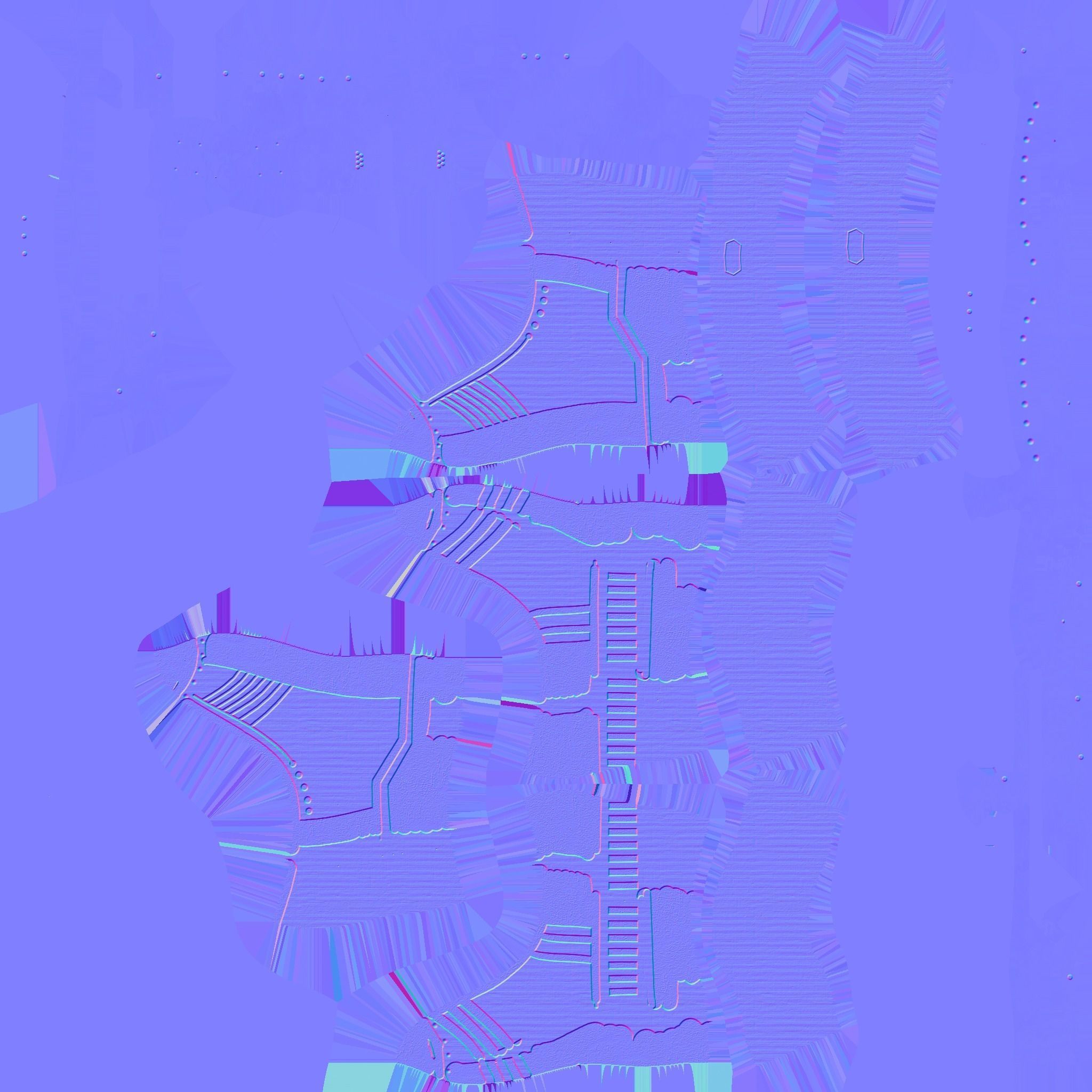 SciFi Boots A08 Desert Camouflage - Character Design Fashion Low-poly 3D model_22