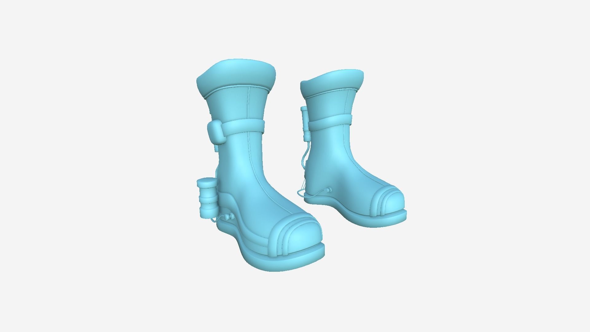 SciFi Boots A08 Desert Camouflage - Character Design Fashion Low-poly 3D model_7