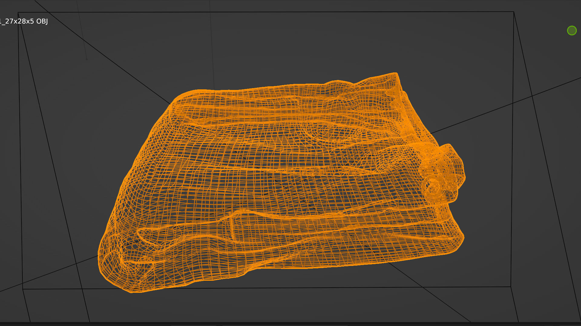 pair of folded blue jeans for wardrobe 3D model_5