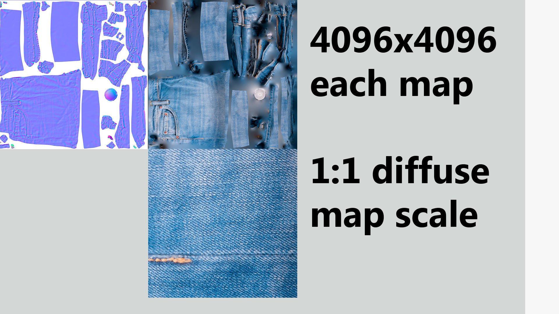 pair of folded blue jeans for wardrobe 3D model_7