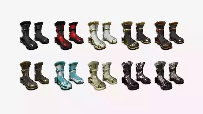 10 SciFi Boots A Collection - Character Design Fashion 