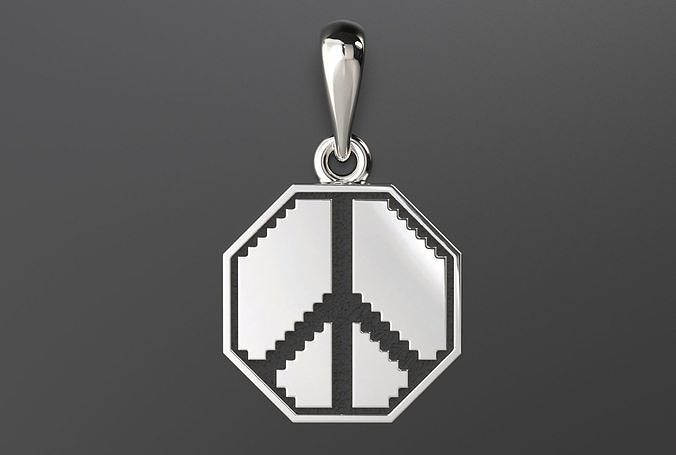 Peace No War Pendant 3D print model