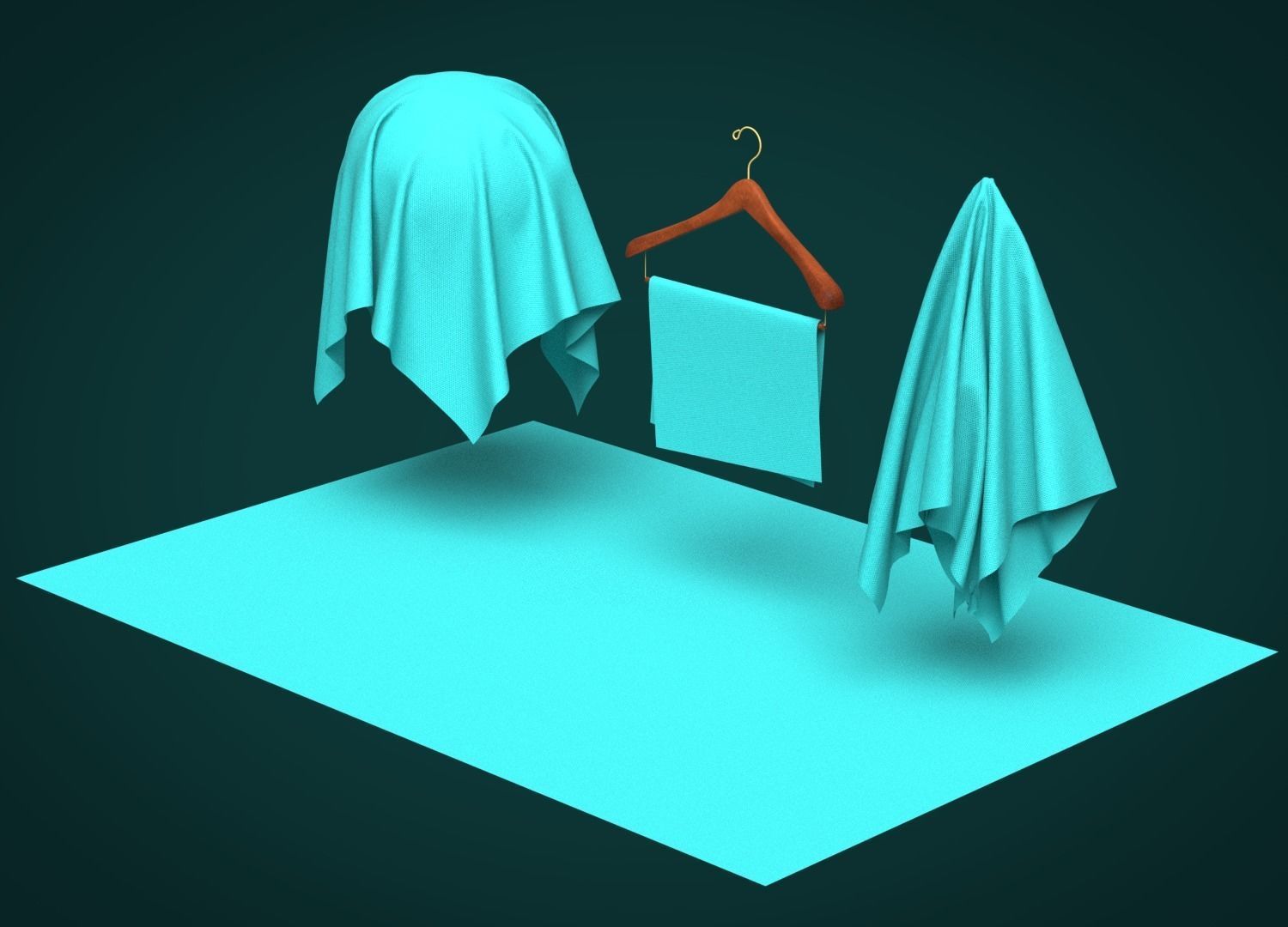 Cotton Voile Fabric 3D model_5