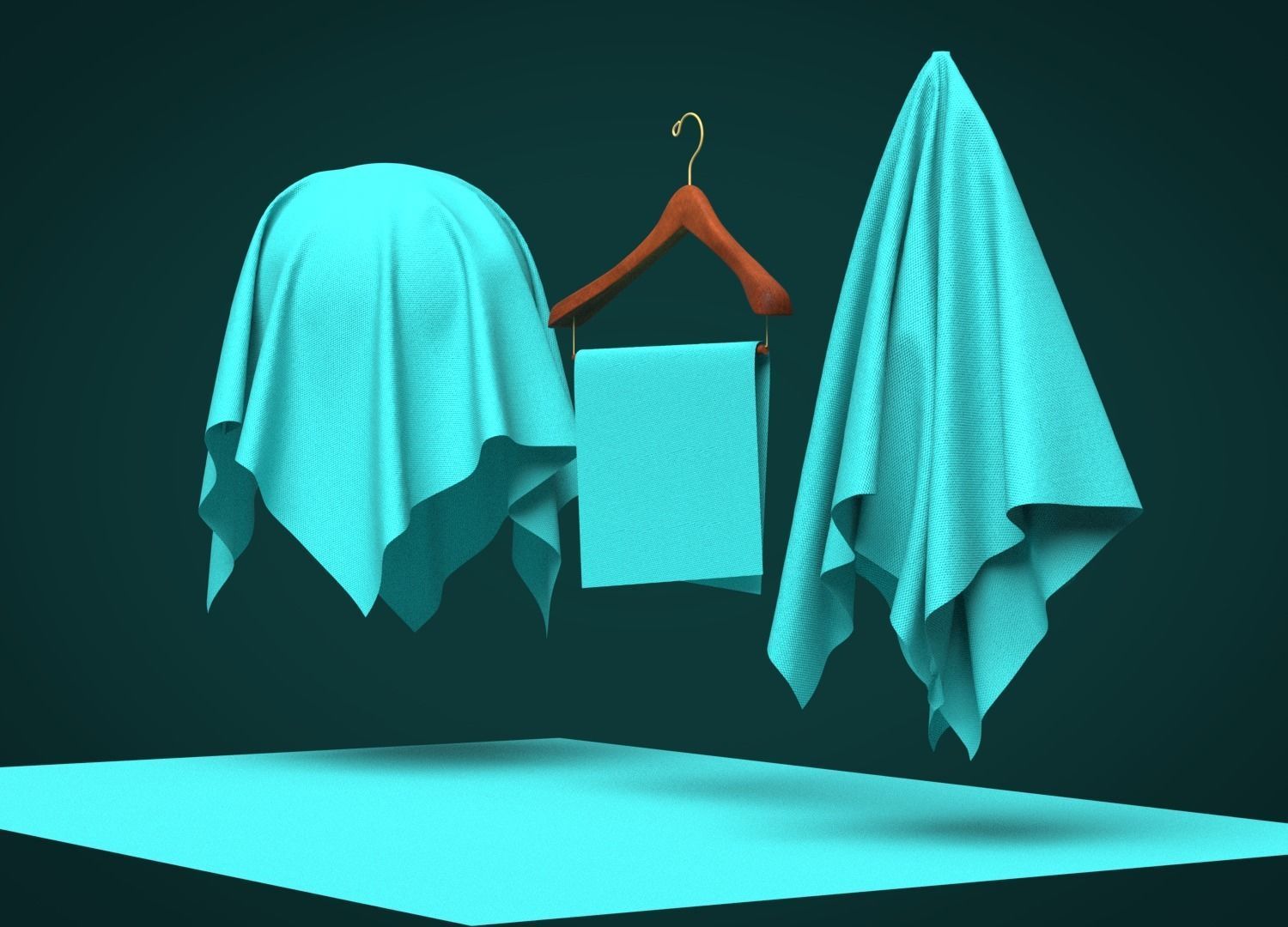 Cotton Voile Fabric 3D model_7