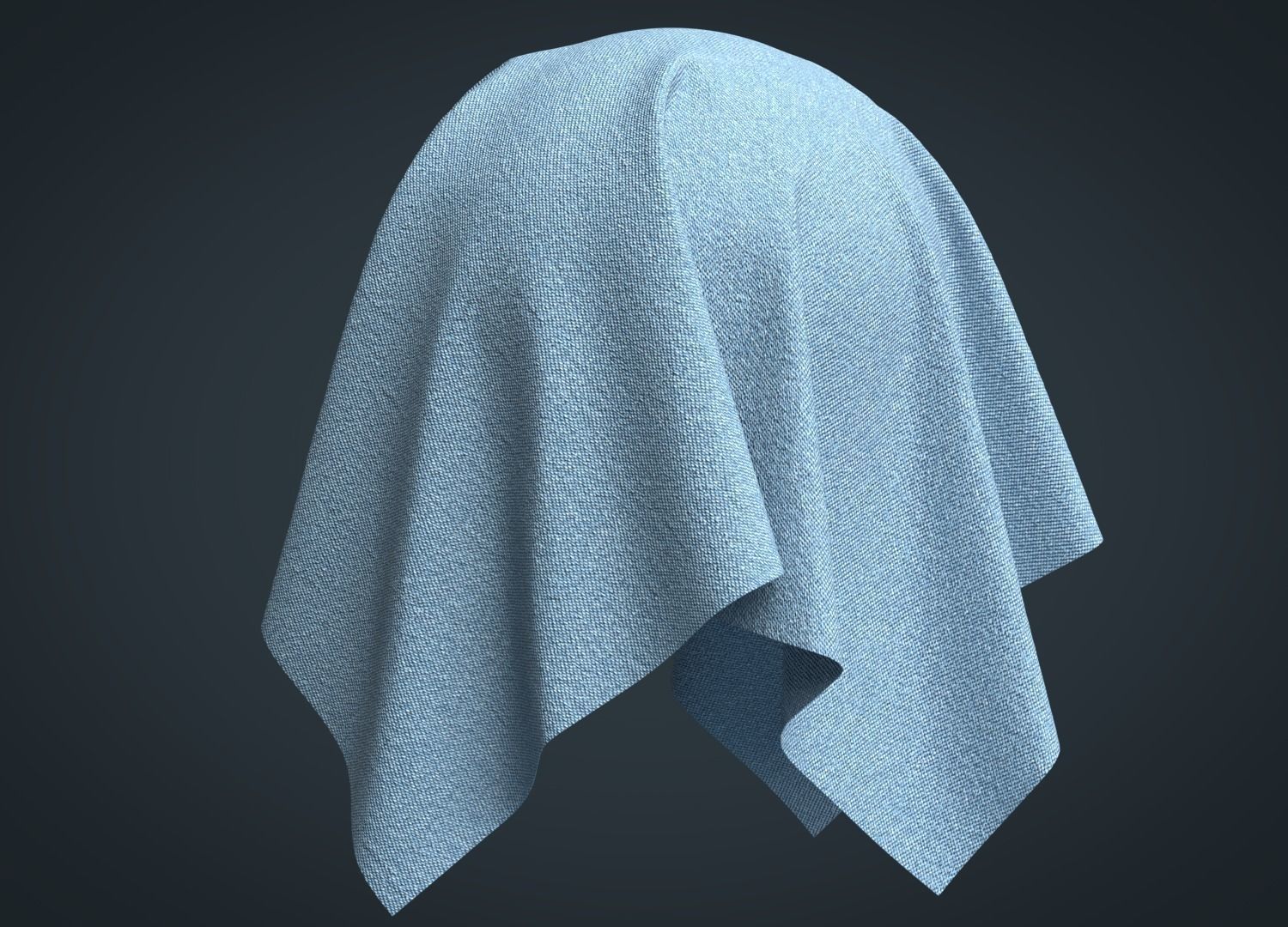 Denim Lightweight Fabric 3D model_1