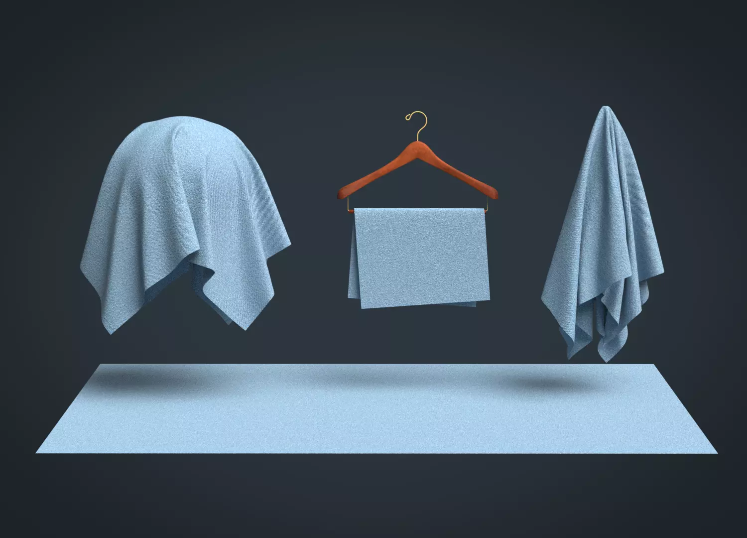 Denim Lightweight Fabric 3D model_0