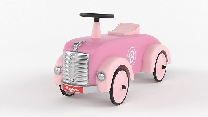 Retro Push Car 3D model