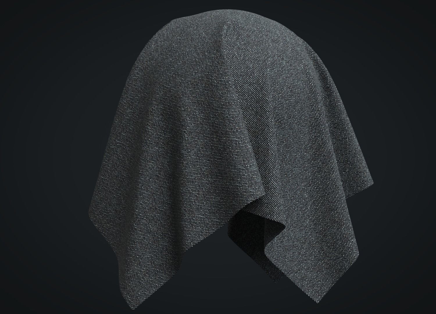 Denim Raw Fabric 3D model_1