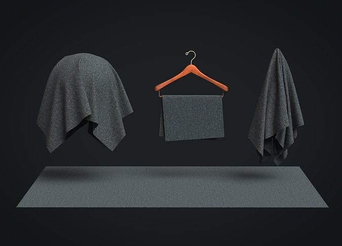 Denim Raw Fabric 3D model
