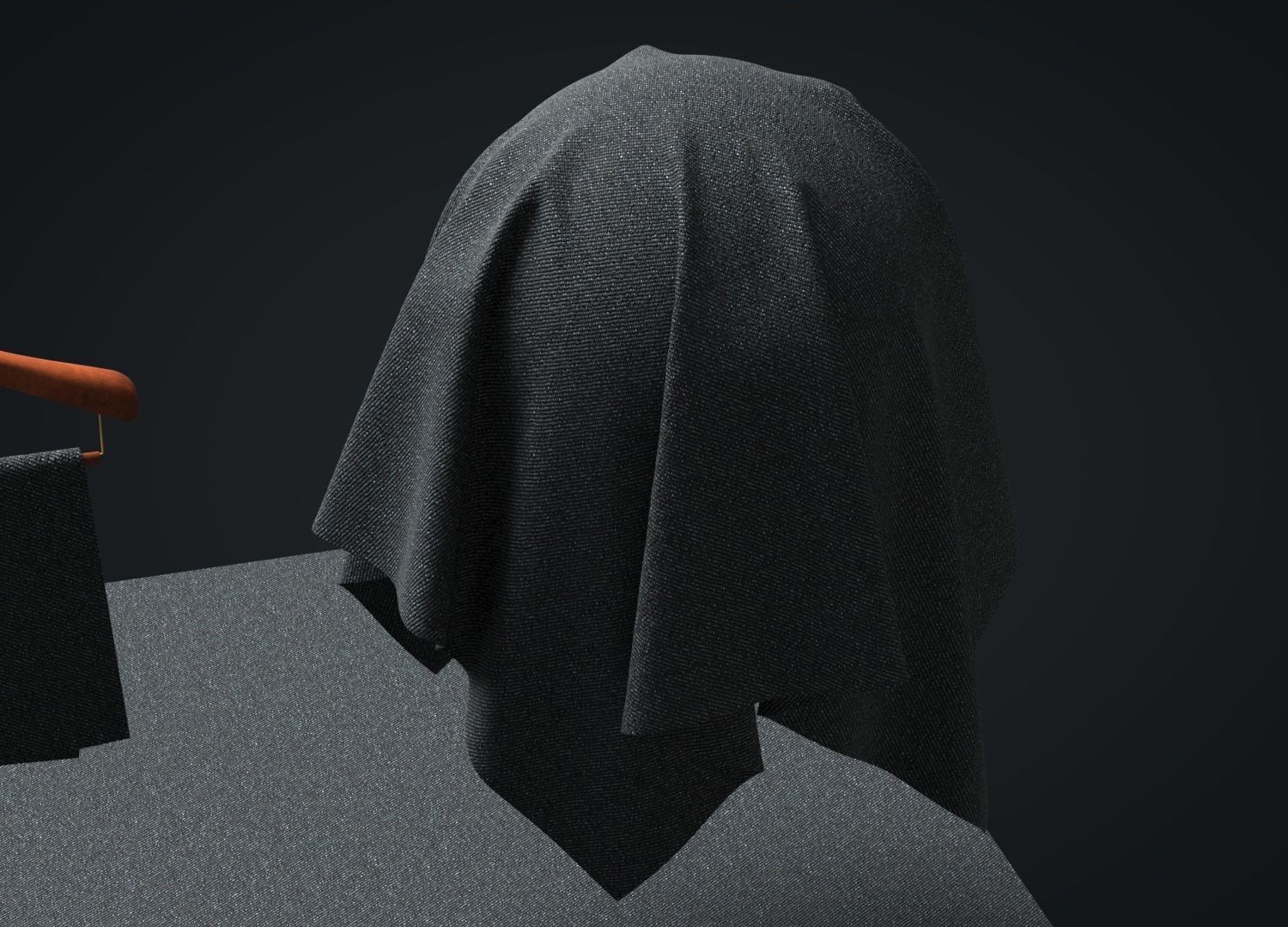 Denim Raw Fabric 3D model_4