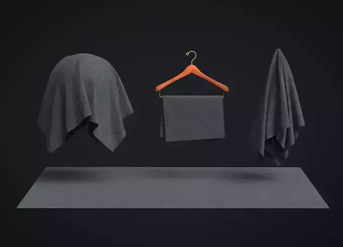 Denim Stretch Fabric 3D model