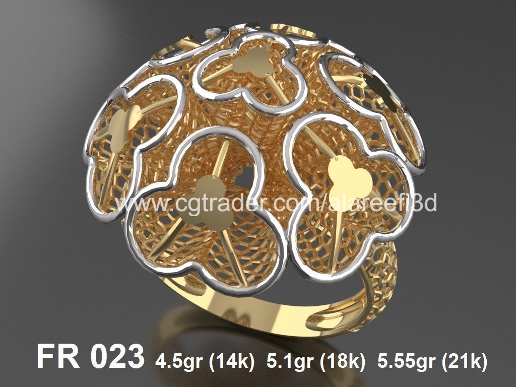 The Offer001  8Ultra vision Rings very modern for the first time 3D print model_2