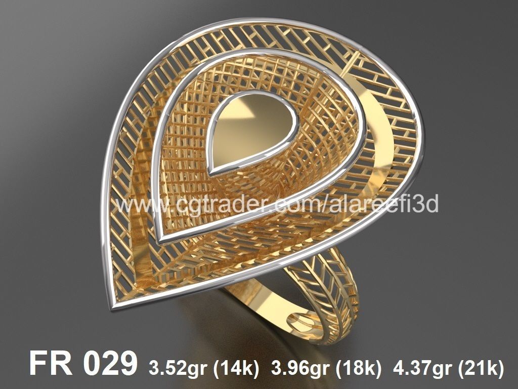The Offer001  8Ultra vision Rings very modern for the first time 3D print model_7