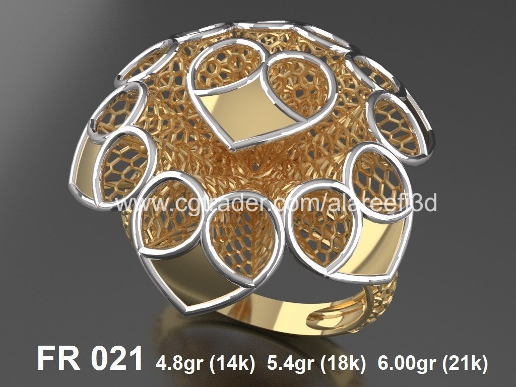 The Offer001  8Ultra vision Rings very modern for the first time 3D print model_6