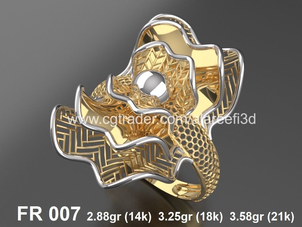 The Offer001  8Ultra vision Rings very modern for the first time 3D print model_1