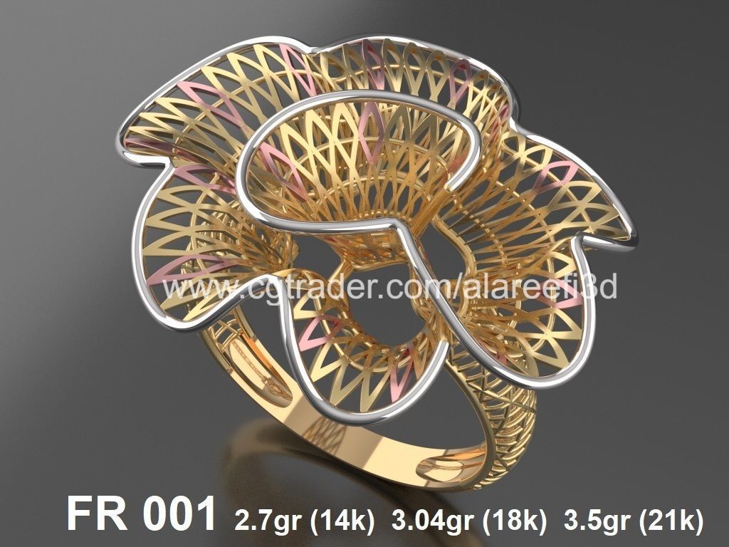 The Offer001  8Ultra vision Rings very modern for the first time 3D print model_8