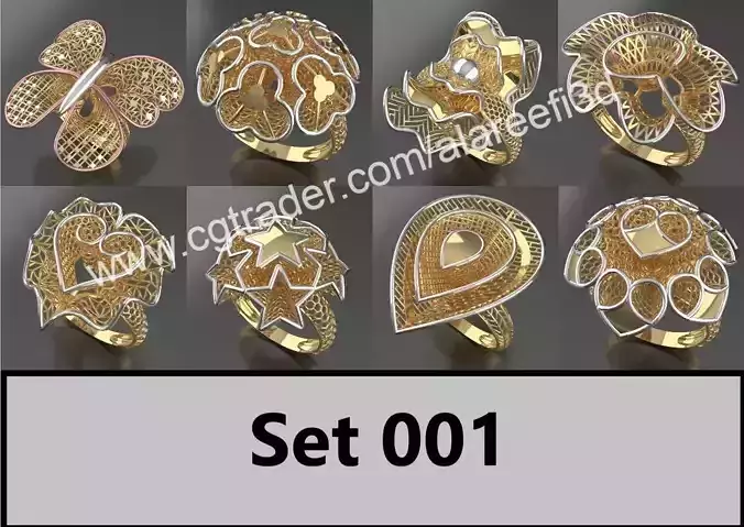 The Offer001  8Ultra vision Rings very modern for the first time 3D print model The Offer001  8Ultra vision Rings very modern for the first time 3D print model