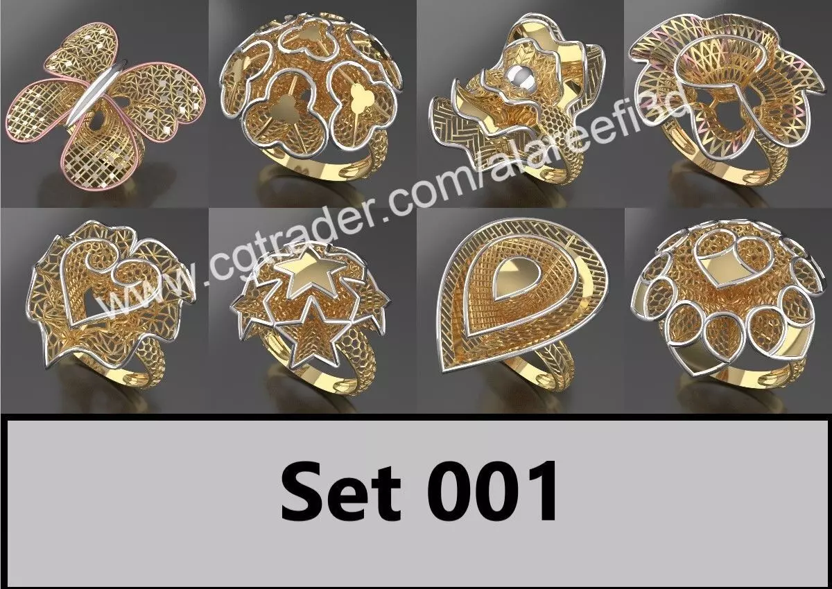 The Offer001  8Ultra vision Rings very modern for the first time 3D print model_0