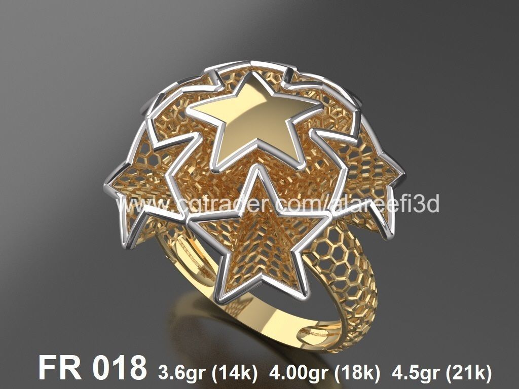 The Offer001  8Ultra vision Rings very modern for the first time 3D print model_3