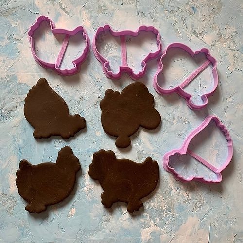 Easter Chickens Cookie Cutter 3D print model