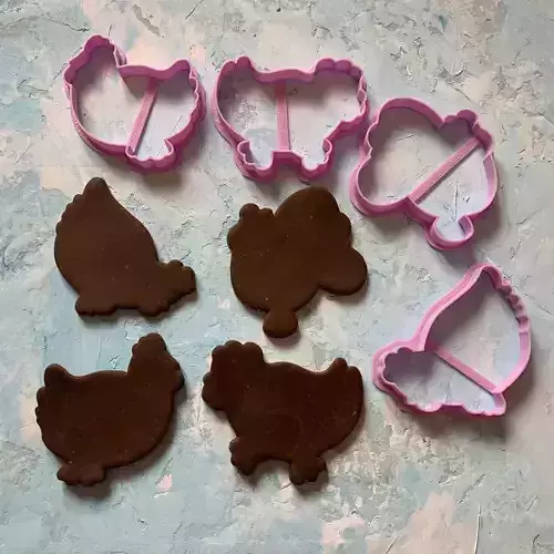 Easter Chickens Cookie Cutter