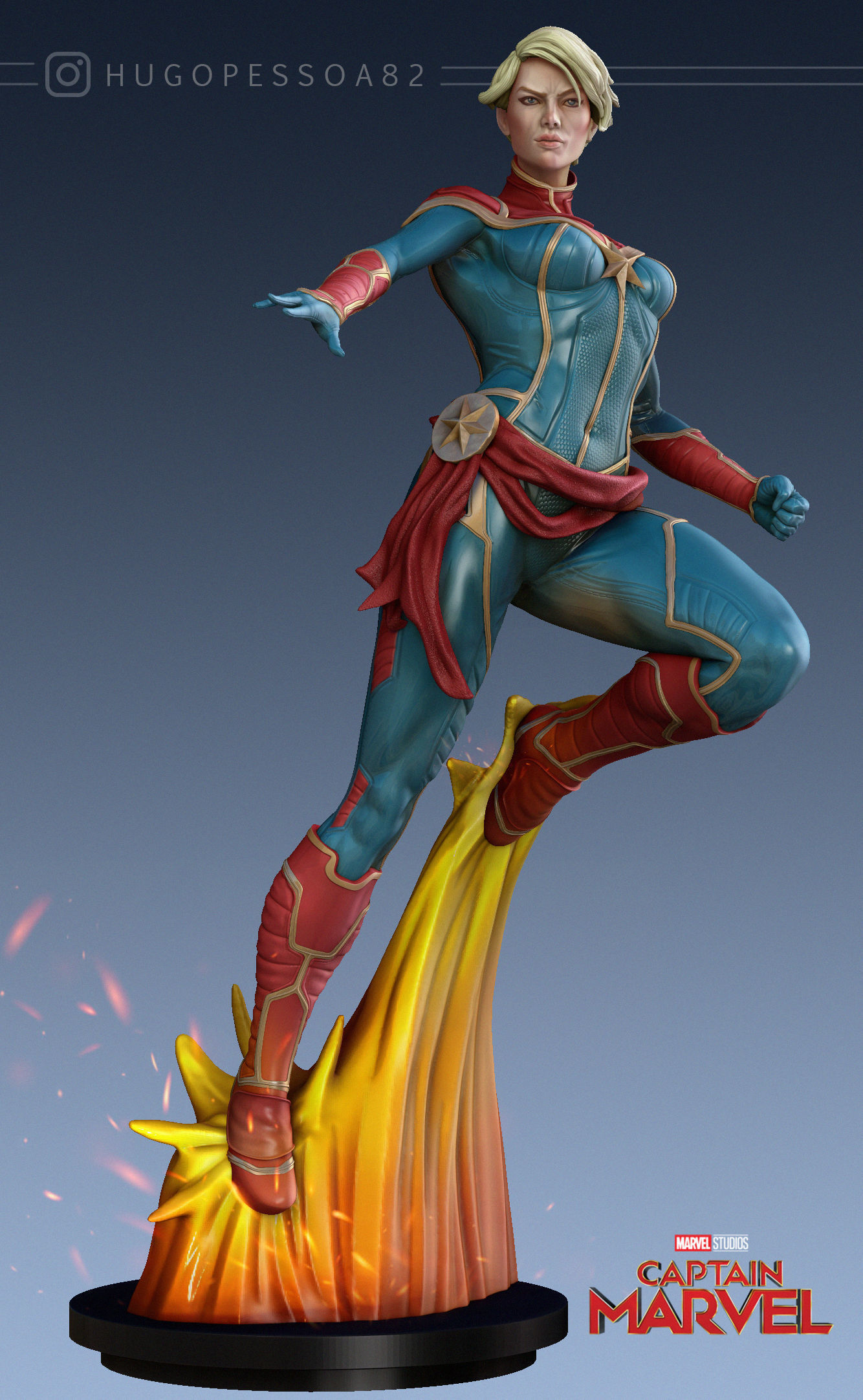 Captain Marvel Limited Edition  3D print model_1