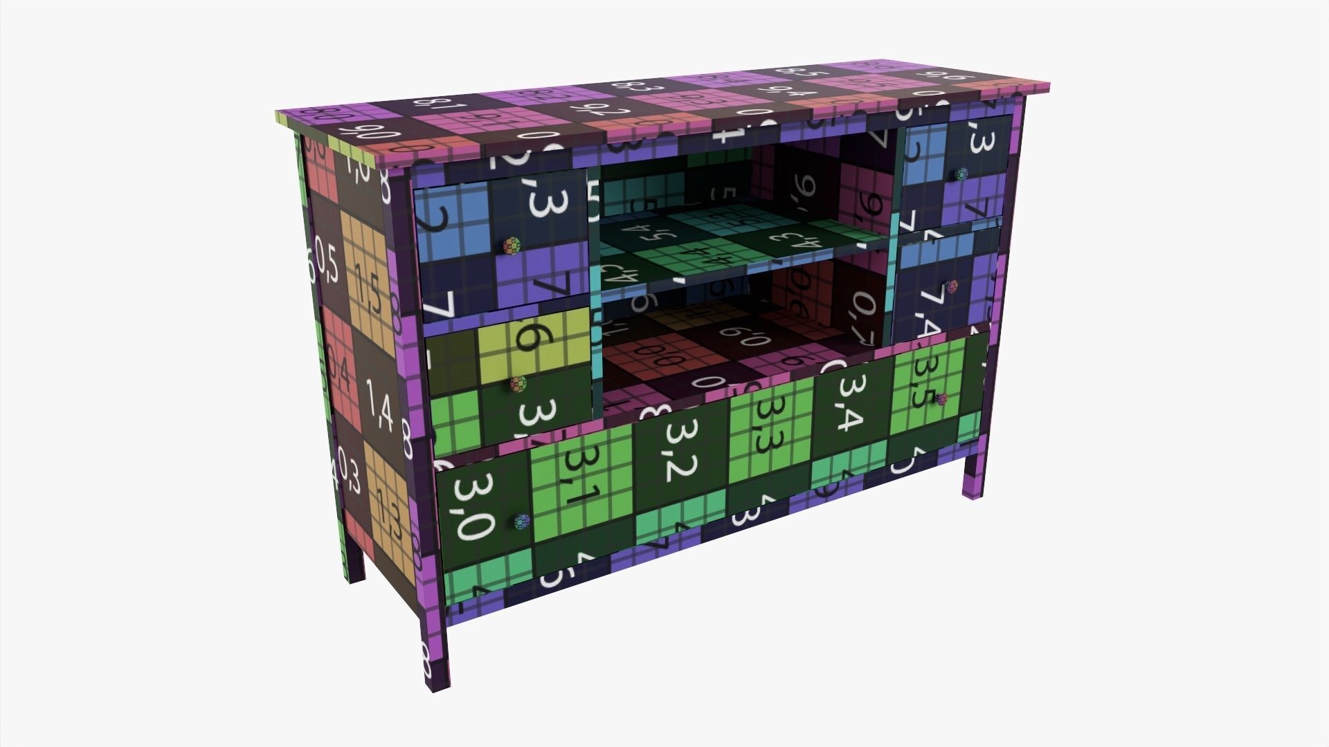 Chest of drawers 03 3D model_6