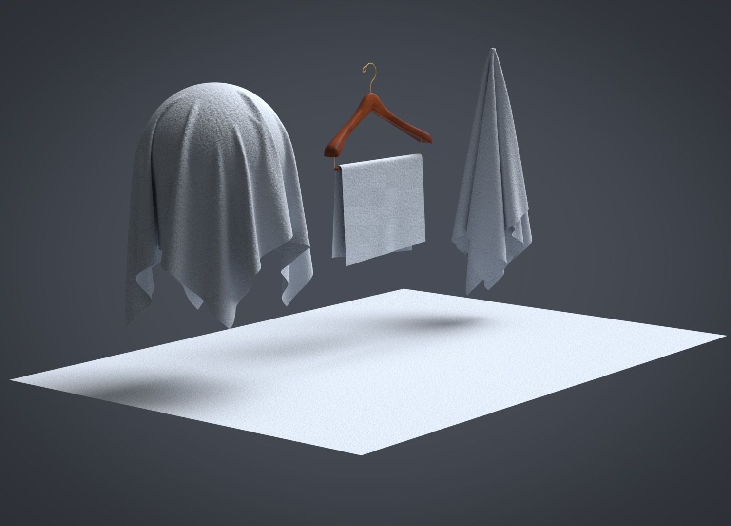 Knit Cotton Rayon Jersey Fabric 3D model_6