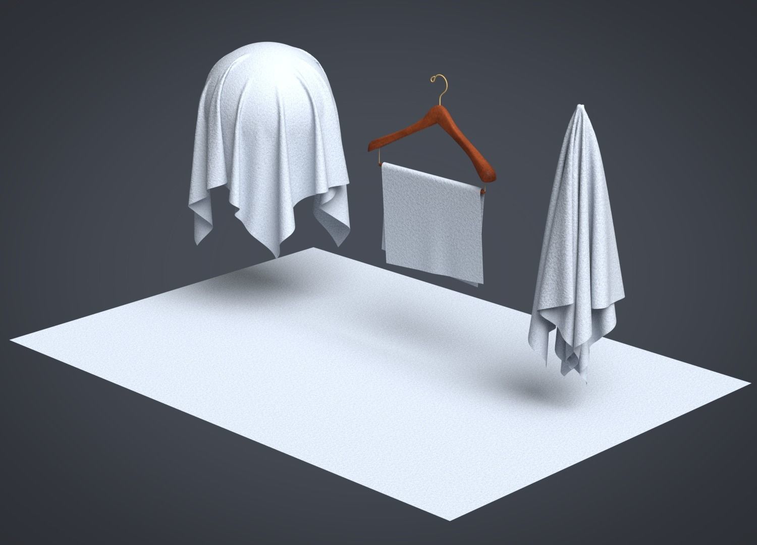 Knit Cotton Rayon Jersey Fabric 3D model_5