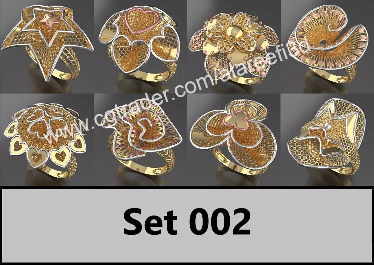 The Offer002  8Ultra vision Rings very modern for the first time 3D print model_0