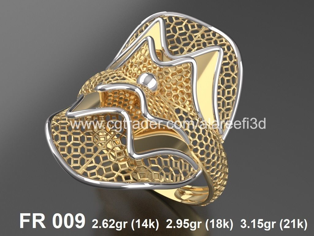 The Offer002  8Ultra vision Rings very modern for the first time 3D print model_3