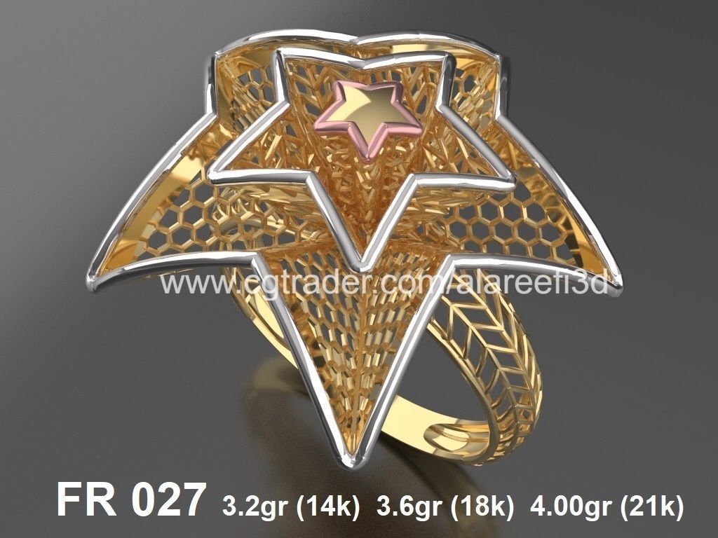 The Offer002  8Ultra vision Rings very modern for the first time 3D print model_5