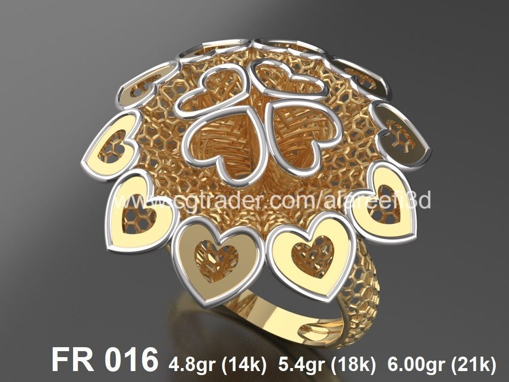 The Offer002  8Ultra vision Rings very modern for the first time 3D print model_6