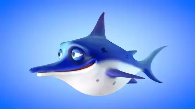 Swordfish cartoon fish