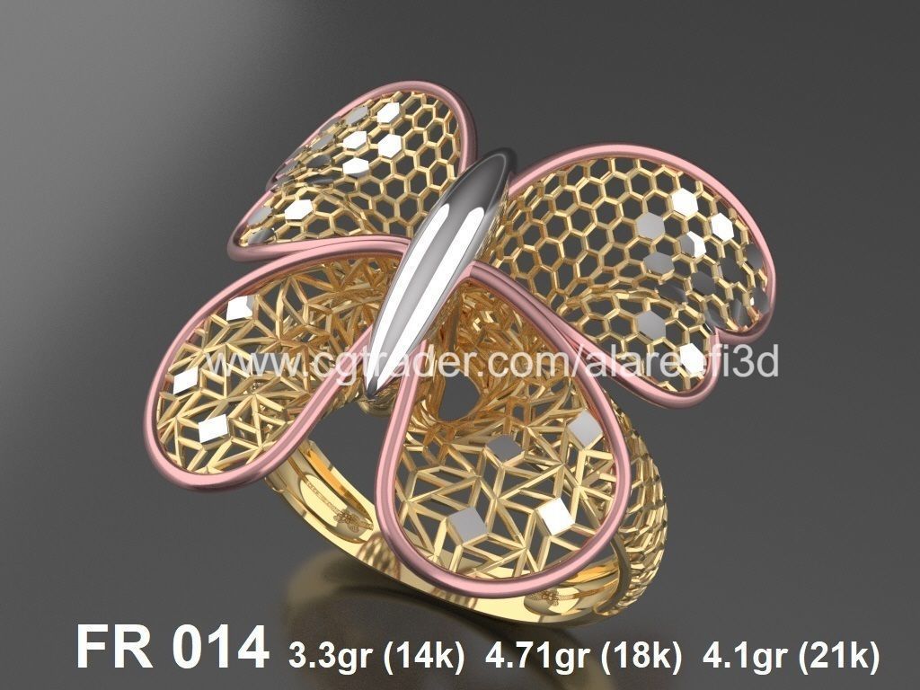 The Offer003  8Ultra vision Rings very modern for the first time 3D print model_3