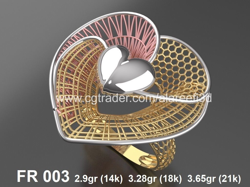 The Offer003  8Ultra vision Rings very modern for the first time 3D print model_1