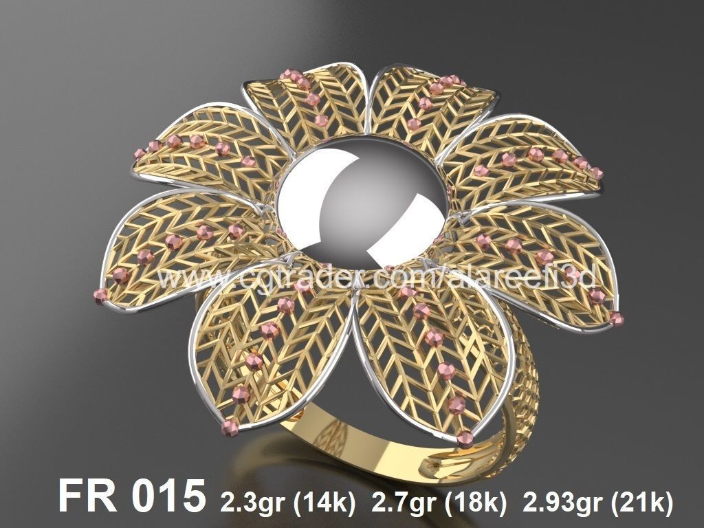 The Offer003  8Ultra vision Rings very modern for the first time 3D print model_4