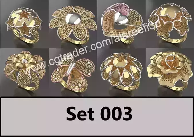 The Offer003  8Ultra vision Rings very modern for the first time 3D print model