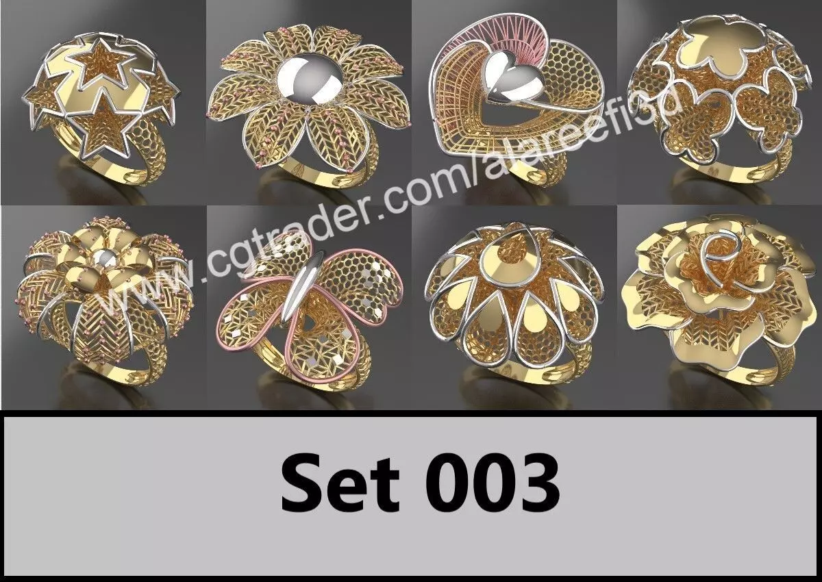 The Offer003  8Ultra vision Rings very modern for the first time 3D print model_0