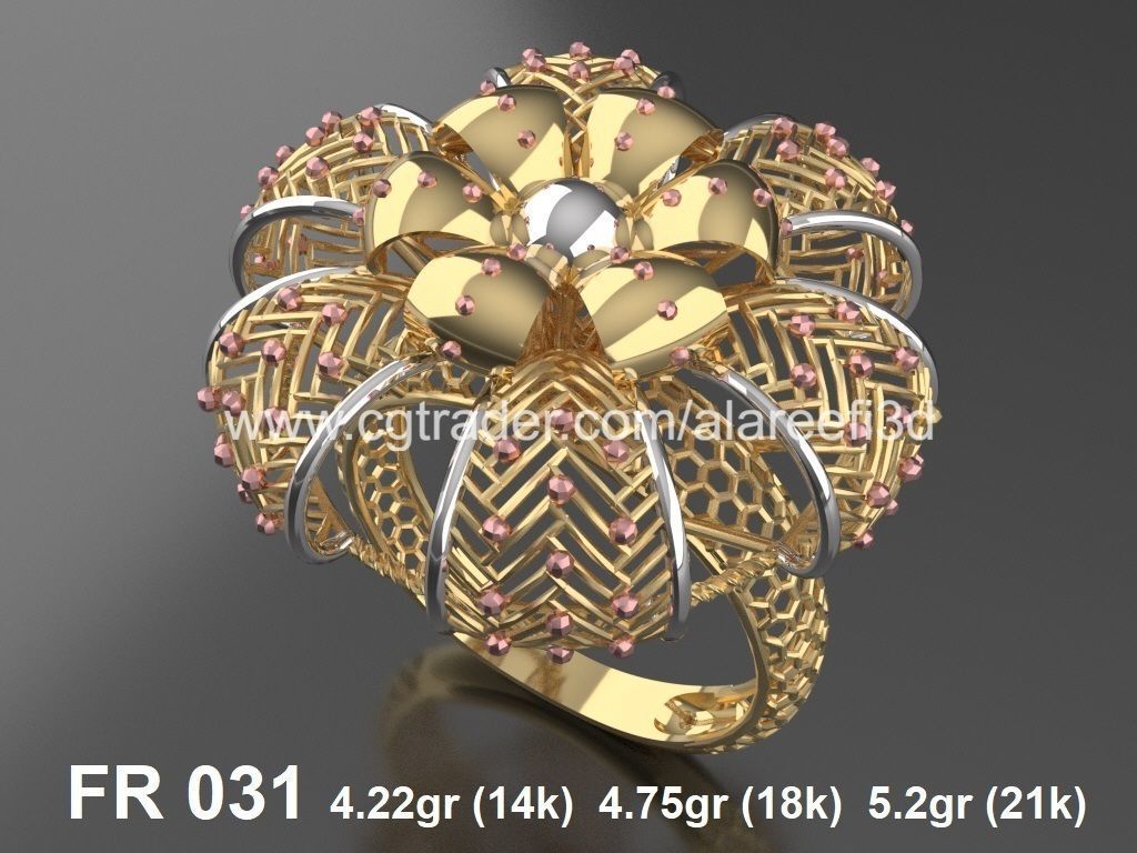 The Offer003  8Ultra vision Rings very modern for the first time 3D print model_8