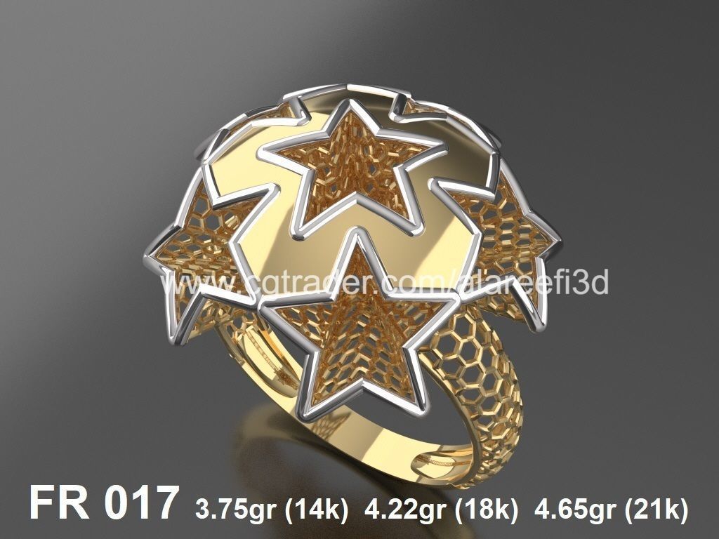 The Offer003  8Ultra vision Rings very modern for the first time 3D print model_5