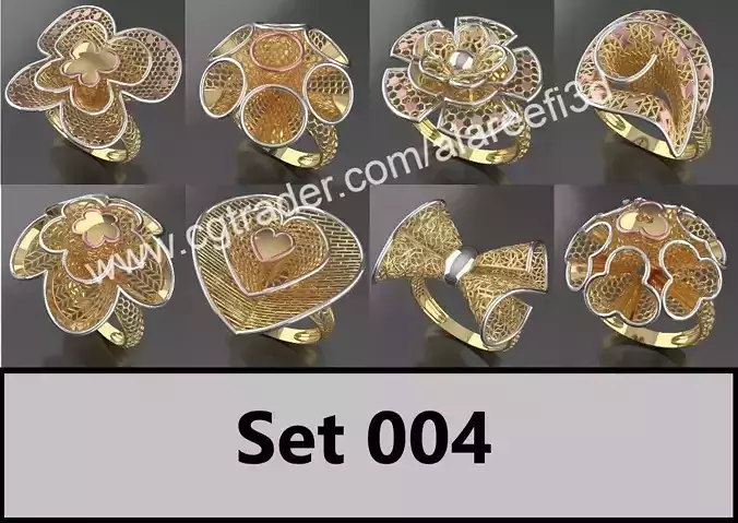 The Offer004  8Ultra vision Rings very modern for the first time 3D print model The Offer004  8Ultra vision Rings very modern for the first time 3D print model