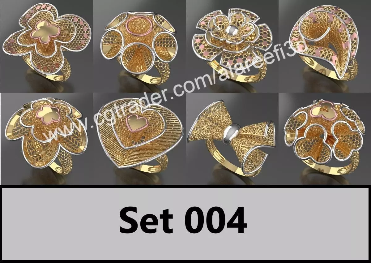 The Offer004  8Ultra vision Rings very modern for the first time 3D print model_0