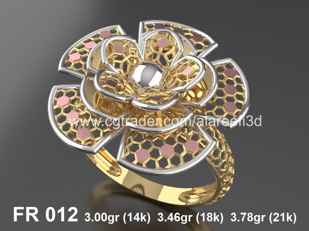 The Offer004  8Ultra vision Rings very modern for the first time 3D print model_6
