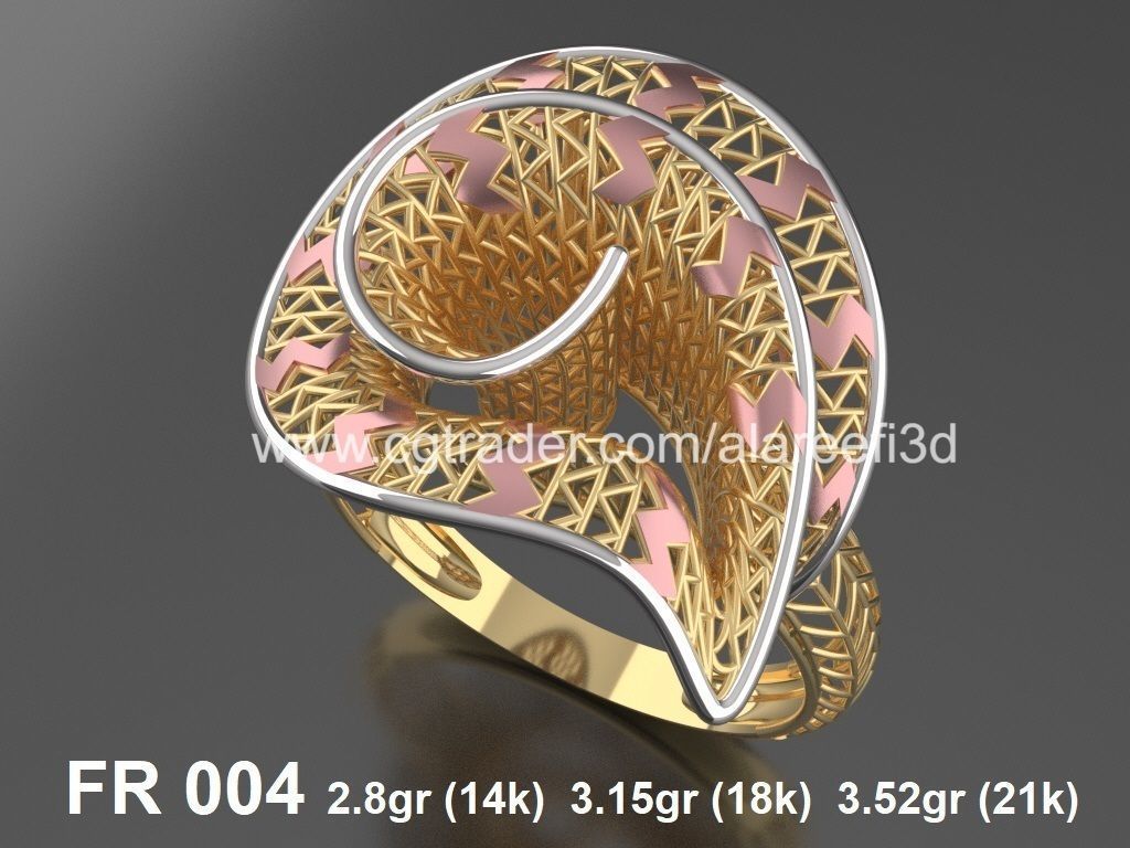 The Offer004  8Ultra vision Rings very modern for the first time 3D print model_4