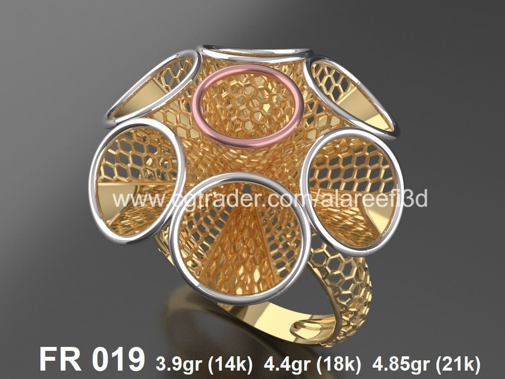 The Offer004  8Ultra vision Rings very modern for the first time 3D print model_5