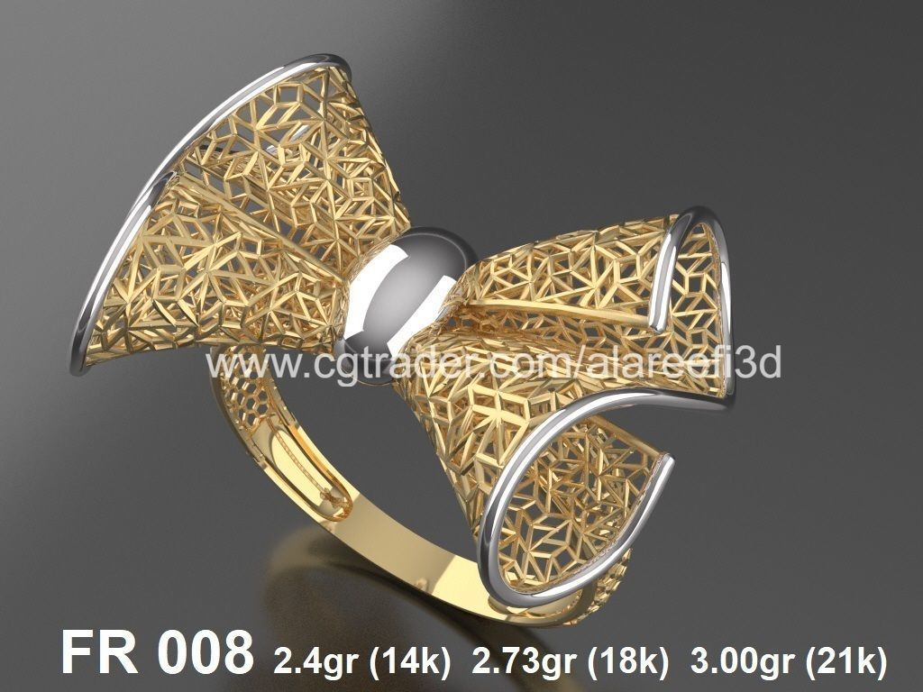 The Offer004  8Ultra vision Rings very modern for the first time 3D print model_2