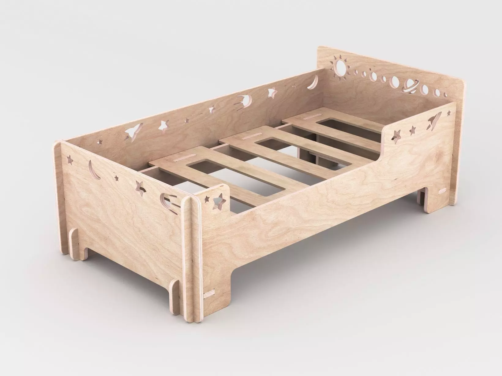 Bed for kids 3D model_0